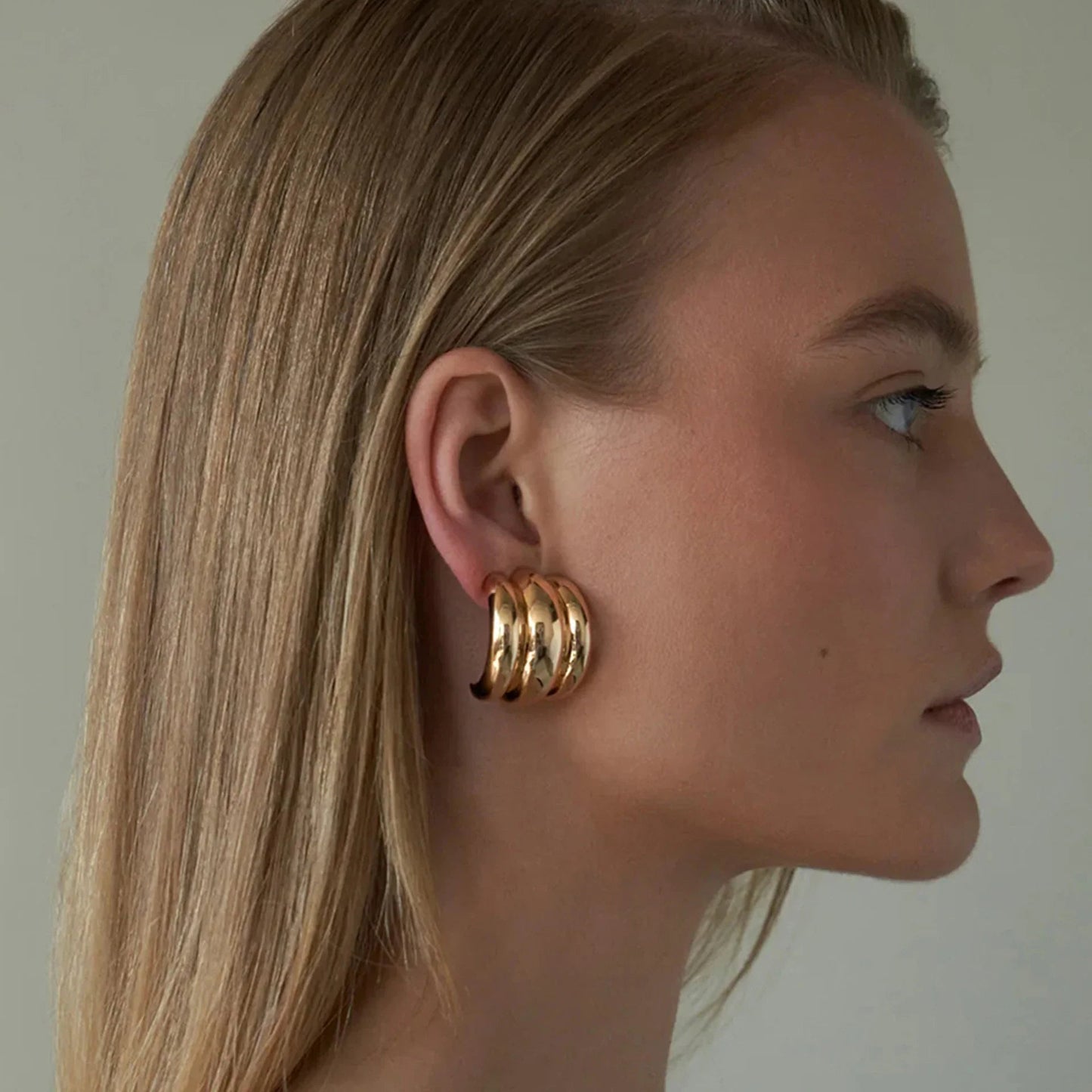 [ElanLuxe]Angela Gold Arch Earrings