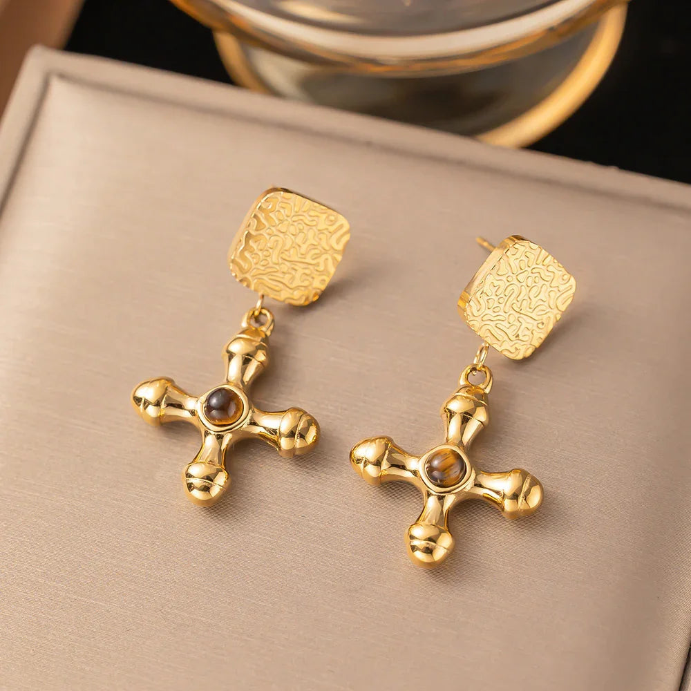 [ElanLuxe]Della Gold Earrings
