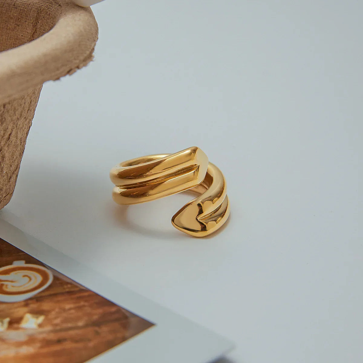 [ElanLuxe]Tara Heart Twist Gold Ring