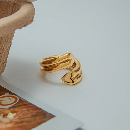 [ElanLuxe]Tara Heart Twist Gold Ring