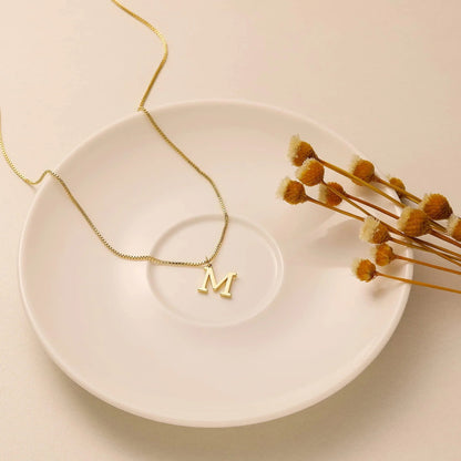 [ElanLuxe]Therese Letter Initial Gold Necklace