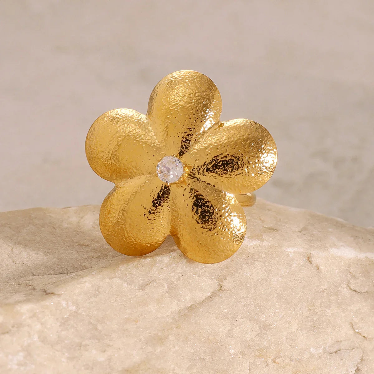 [ElanLuxe]Flora Gold Petal Ring