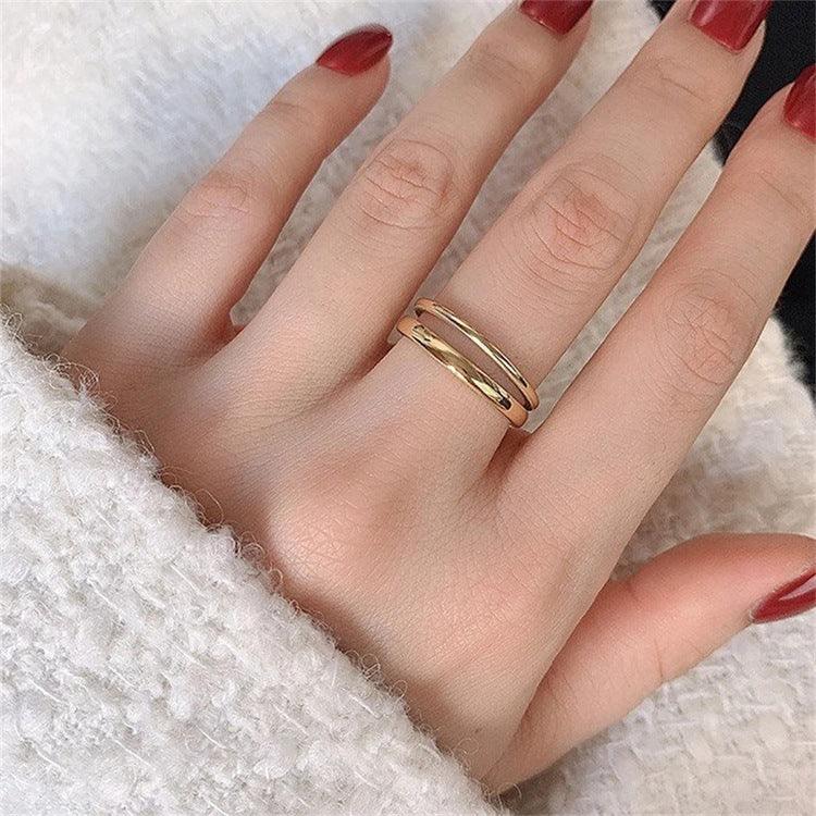 [ElanLuxe]Olivia Layered Gold Ring