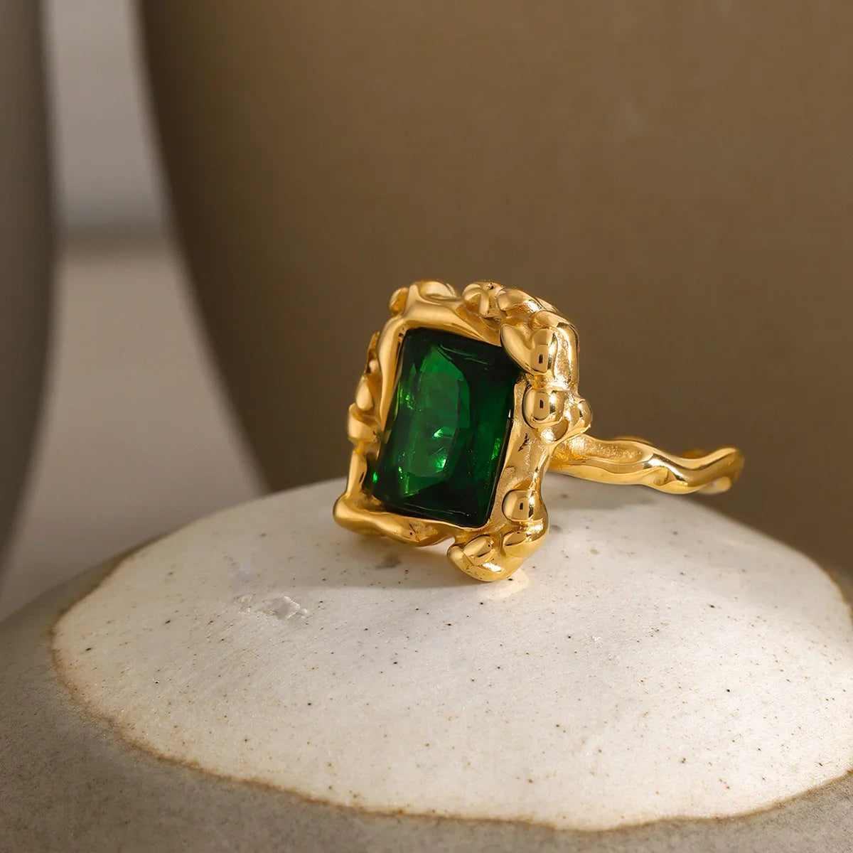 [ElanLuxe]Priscilla Emerald Ring
