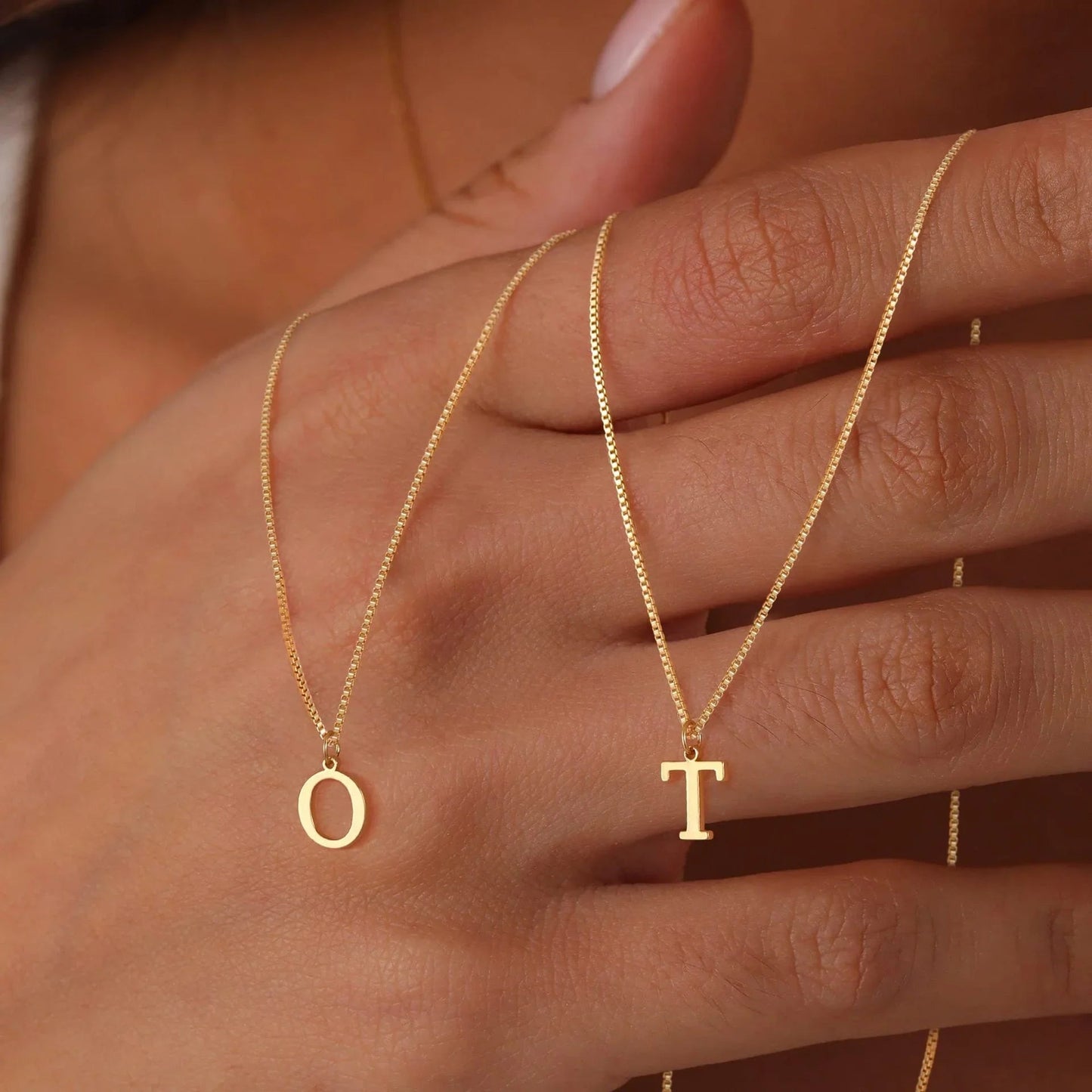 [ElanLuxe]Therese Letter Initial Gold Necklace