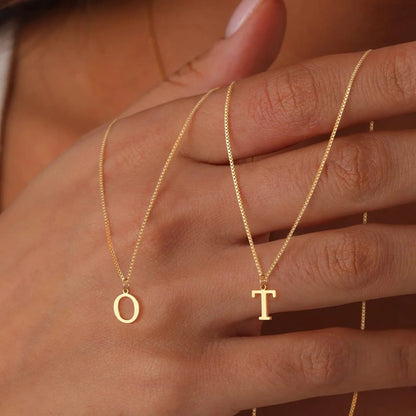 [ElanLuxe]Therese Letter Initial Gold Necklace