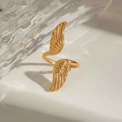 [ElanLuxe]Sparrow Gold Wing Ring