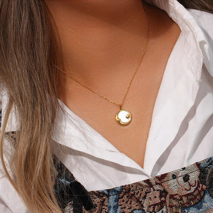 [ElanLuxe]Evangeline Lunar Gold Necklace
