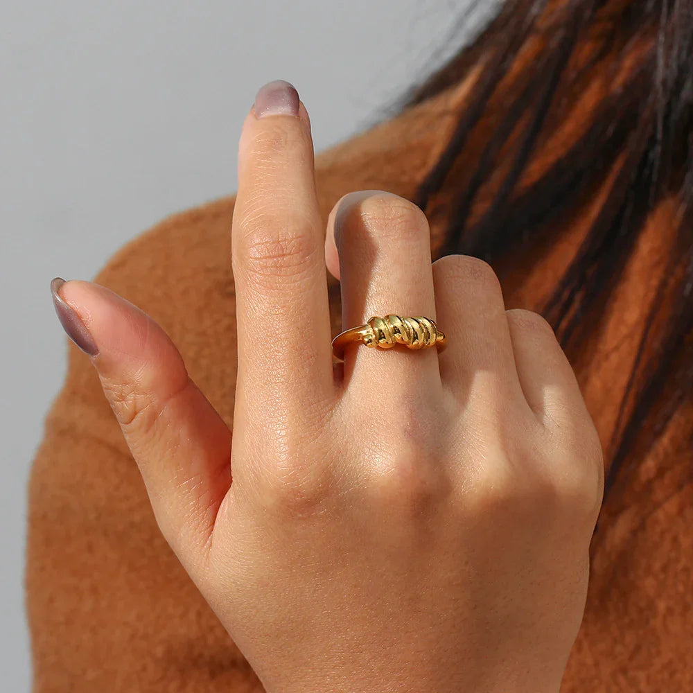 [ElanLuxe]Lacrima Gold Ring