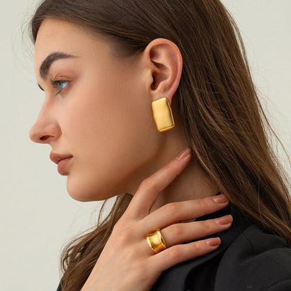 [ElanLuxe]Olive Gold Earrings