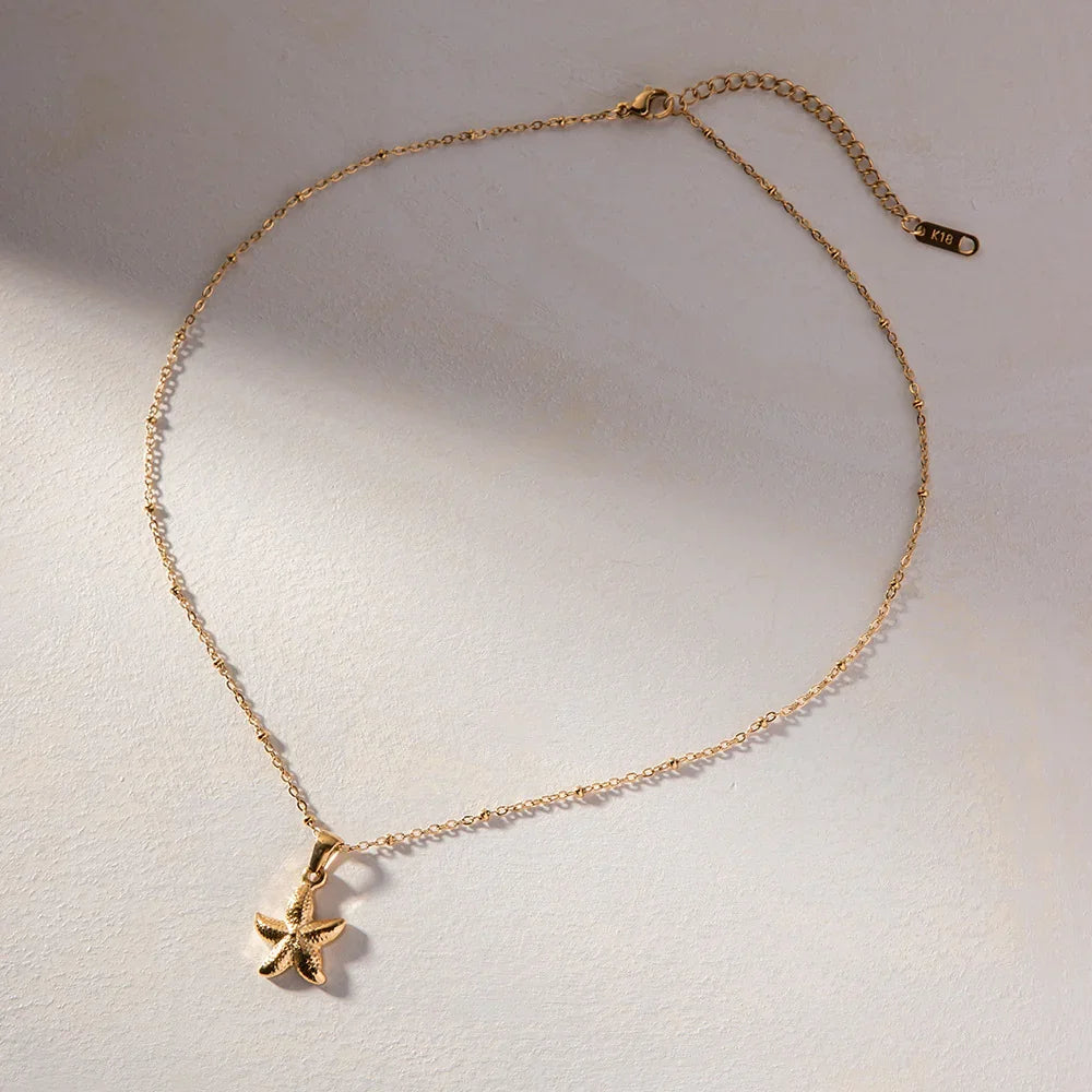 [ElanLuxe]Emmie Gold Starfish Pendant