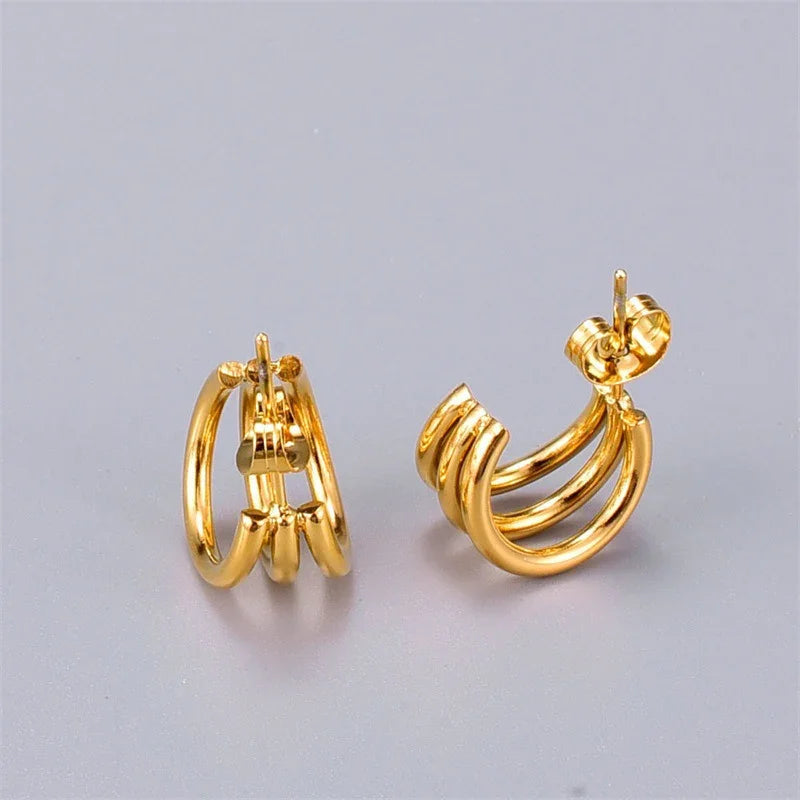 [ElanLuxe]Cradle Gold Earrings