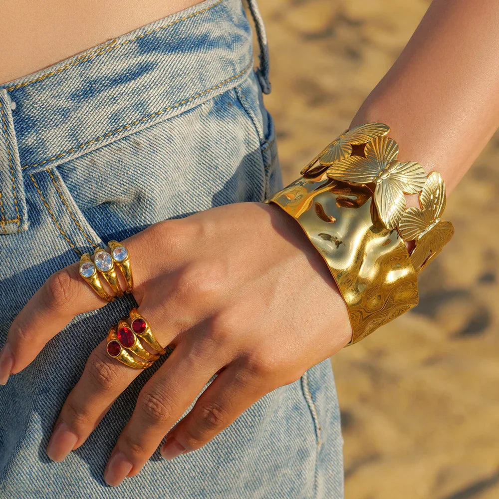 [ElanLuxe]Hope Gold Bangle