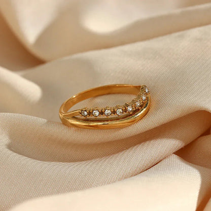 [ElanLuxe]Adeline Diamond Simulant Gold Ring