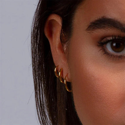 [ElanLuxe]Classic Round Hoops