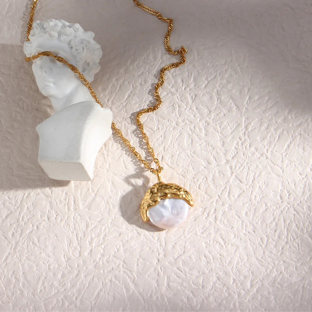 [ElanLuxe]Kimberly Pearl Necklace