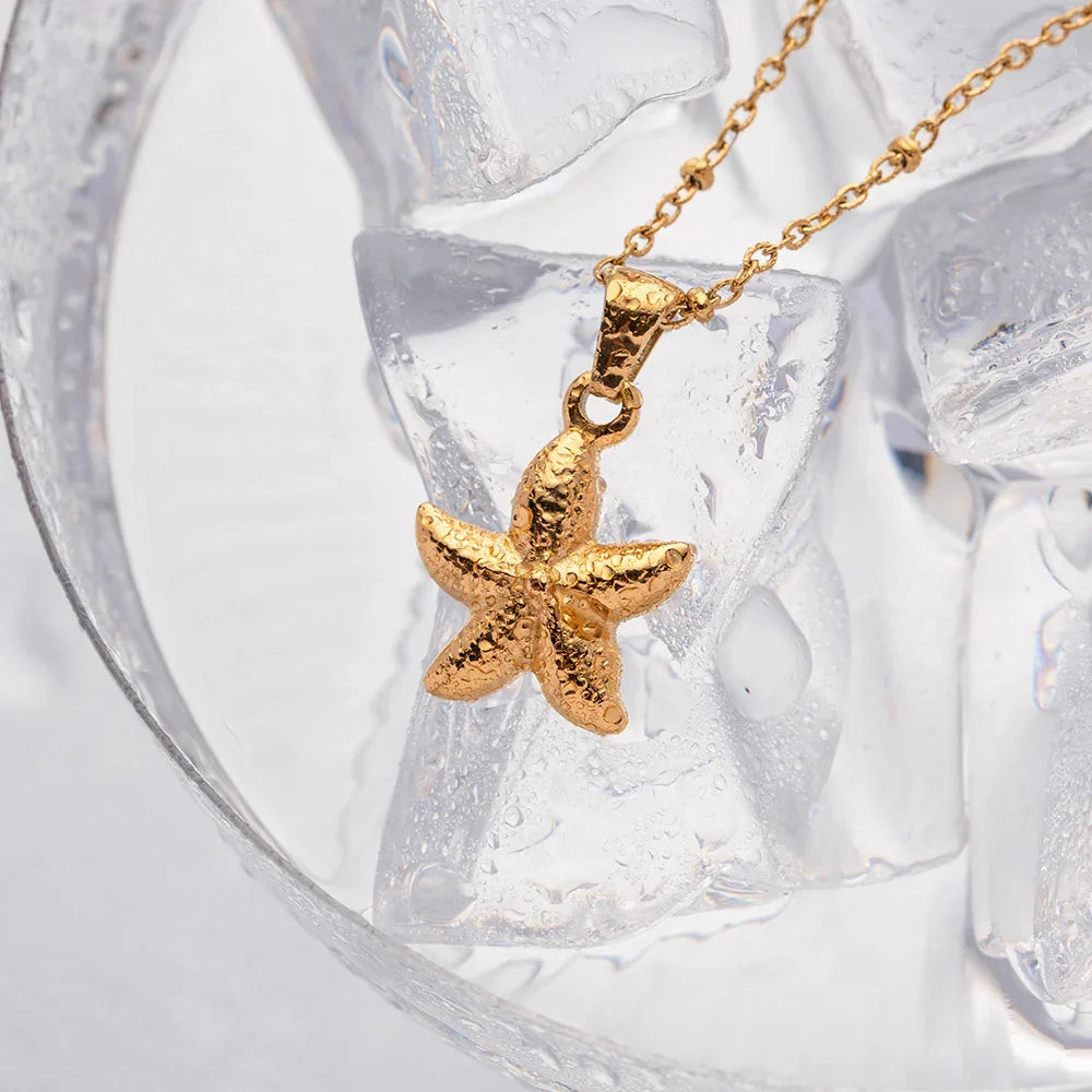 [ElanLuxe]Emmie Gold Starfish Pendant