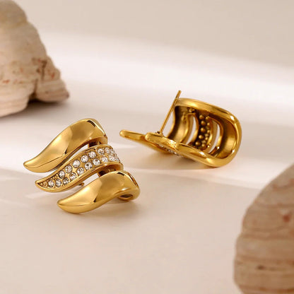 [ElanLuxe]Charmaine Gold Earrings