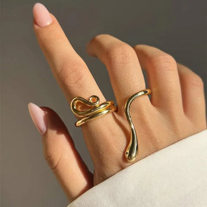[ElanLuxe]Gemmie Golden Snake Ring