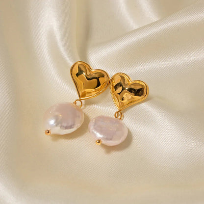 [ElanLuxe]Blanche Freshwater Pearl Earrings