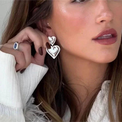[ElanLuxe]Zofia Gold Heart Earrings