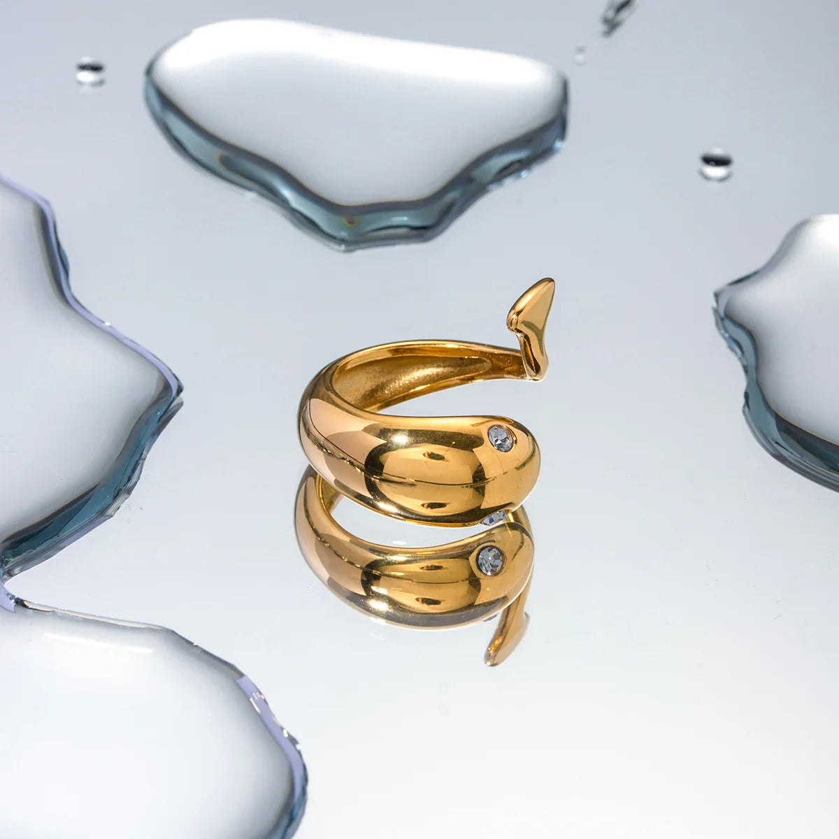 [ElanLuxe]Etta Gold Serpent Ring