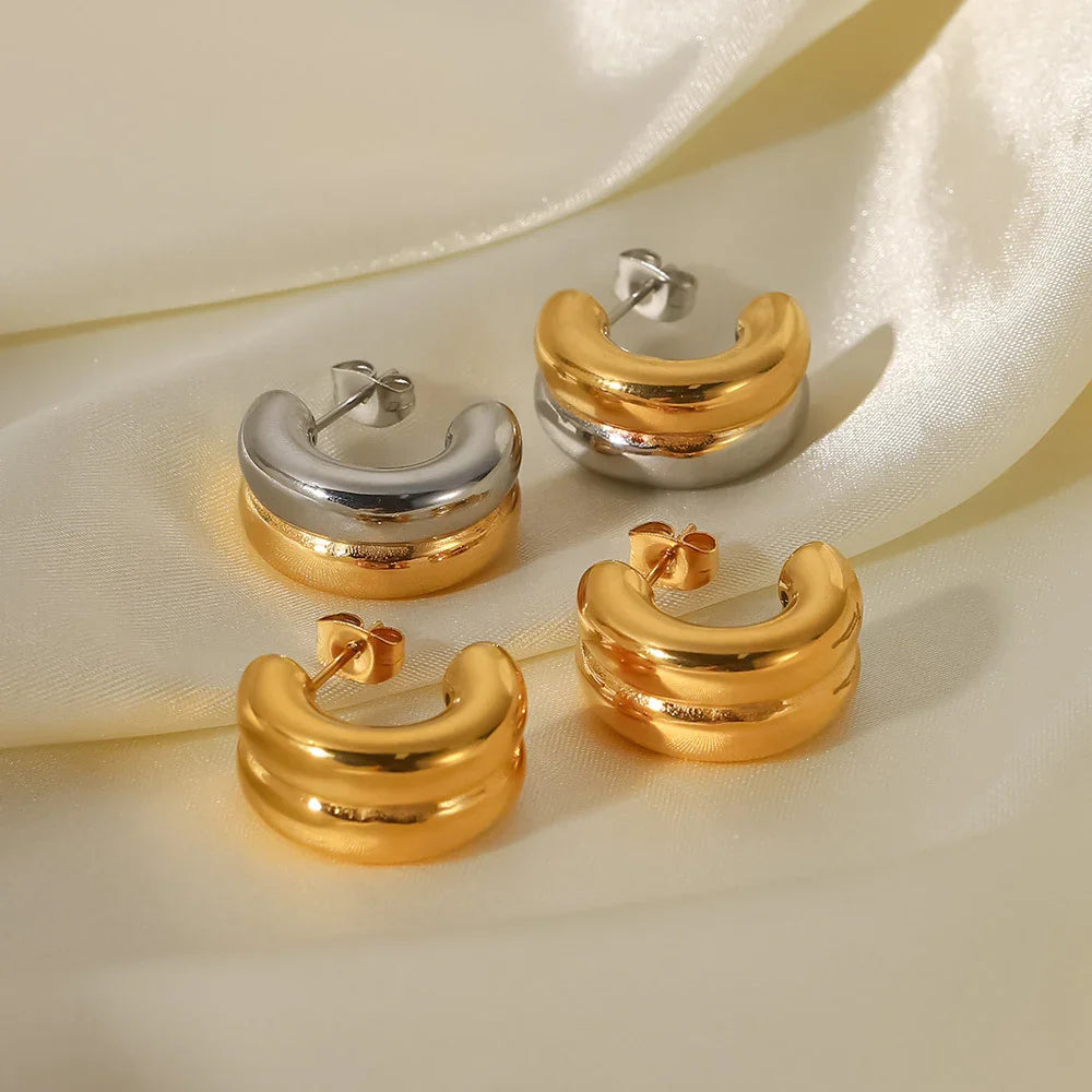 [ElanLuxe]Henrietta Gold Earrings