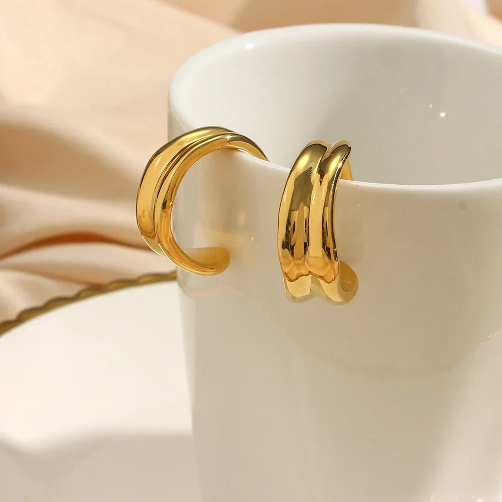 [ElanLuxe]Emily Wave Earrings