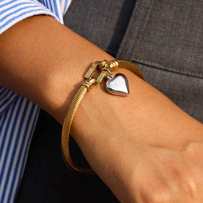 [ElanLuxe]Solenne Twisted Band Gold Bracelet