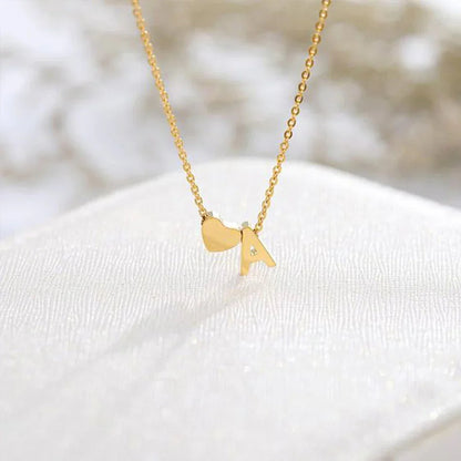 [ElanLuxe]Ria Initial Letter Gold Necklace