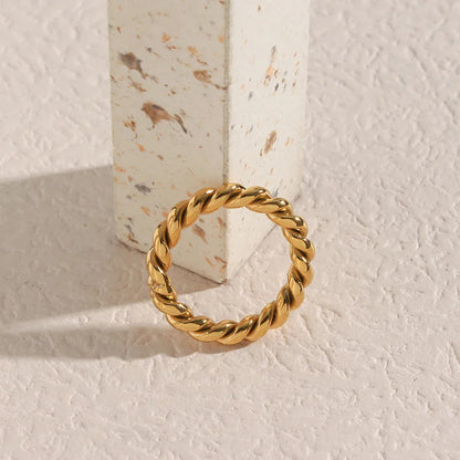 [ElanLuxe]Melody Gold Twist Ring