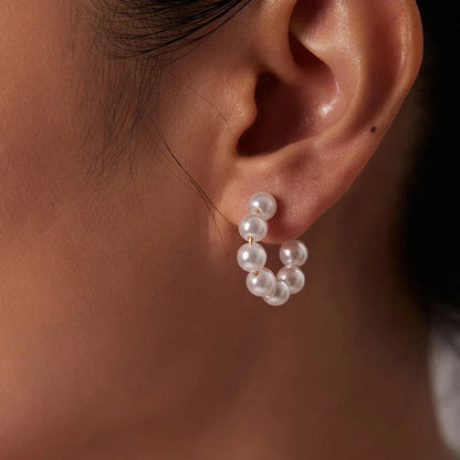 [ElanLuxe]Nina Pearl Earrings