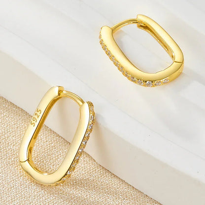 [ElanLuxe]Melissa Oval Hoop Earrings
