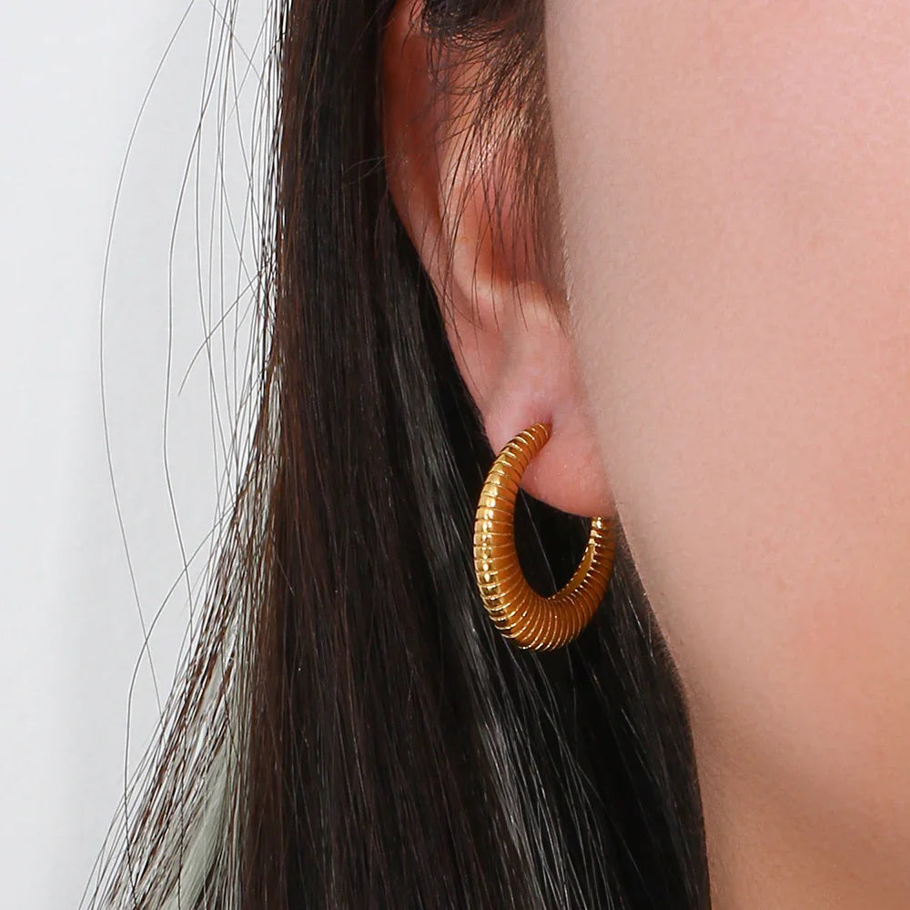 [ElanLuxe]Bailey Hoop Earrings