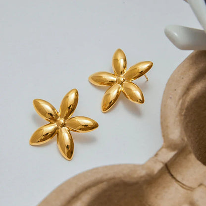 [ElanLuxe]Monica Floral Gold Earrings