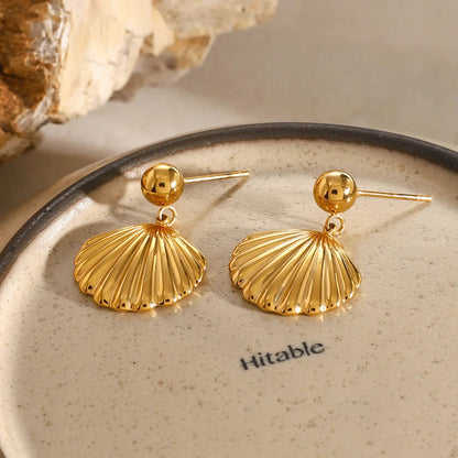 [ElanLuxe]Delianna Shell Earrings