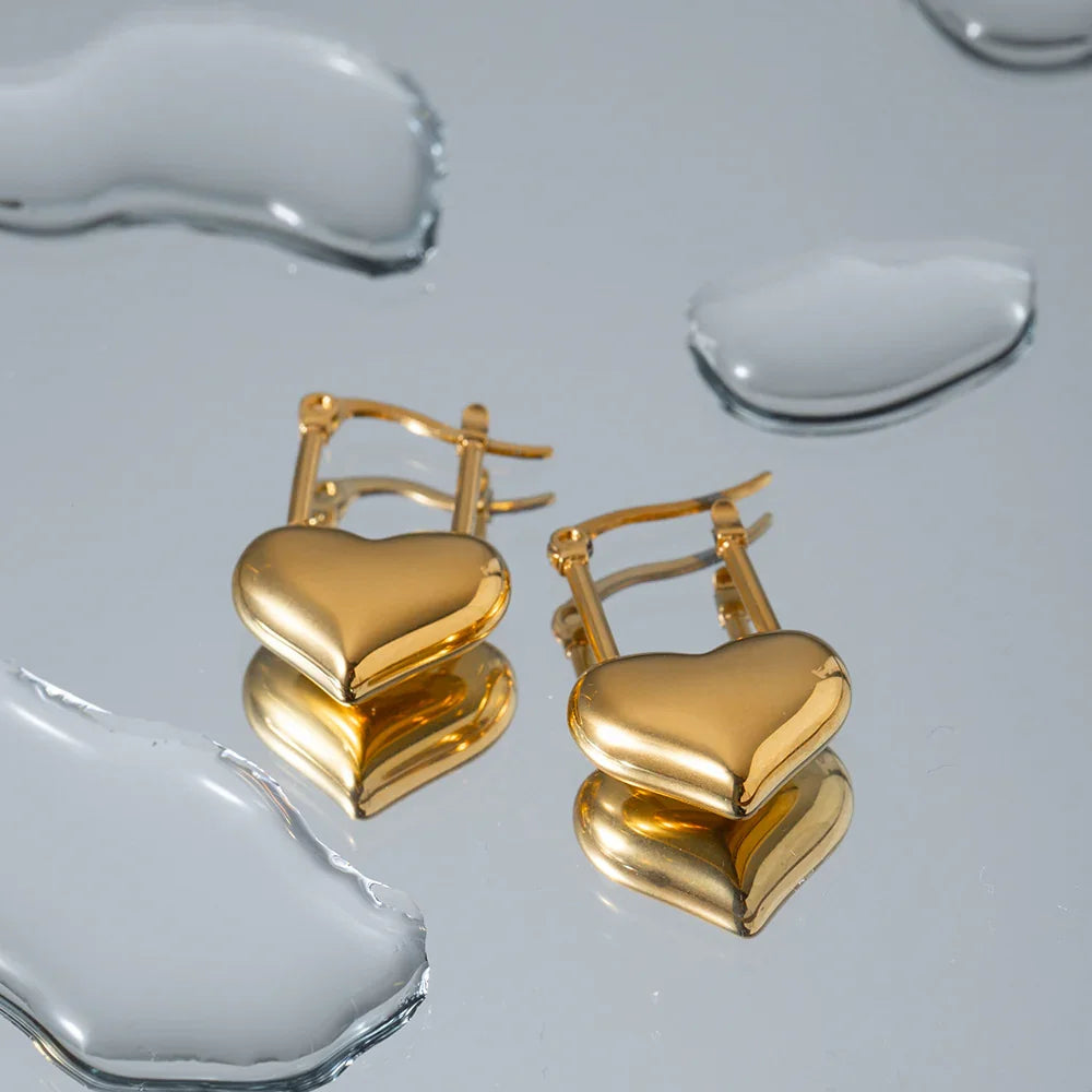 [ElanLuxe]Jessamine Heart Earrings
