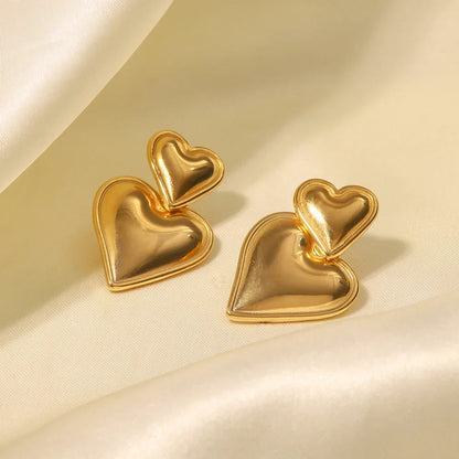 [ElanLuxe]Zofia Gold Heart Earrings