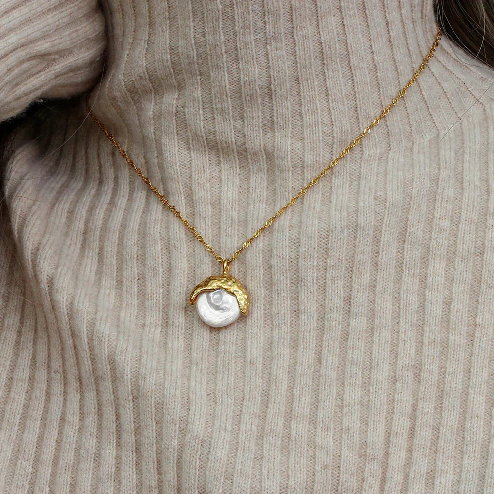 [ElanLuxe]Kimberly Pearl Necklace