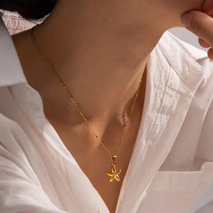 [ElanLuxe]Emmie Gold Starfish Pendant