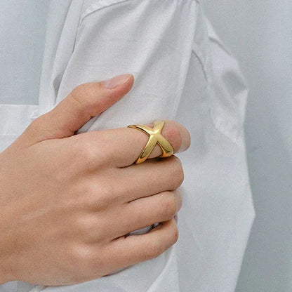 [ElanLuxe]Carolyn Gold Cross Ring