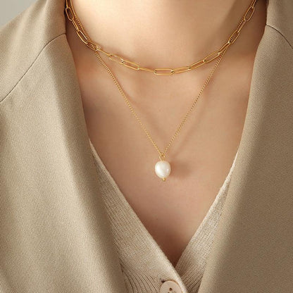 [ElanLuxe]Tropica Freshwater Pearl Necklace