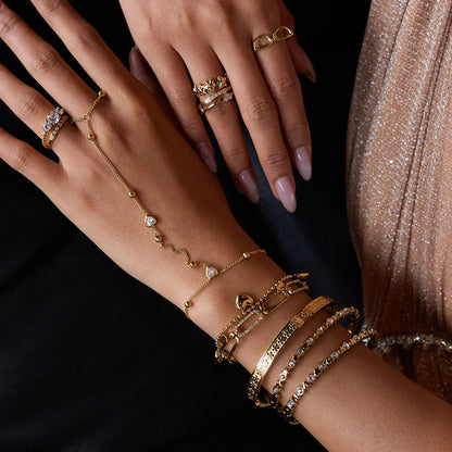 [ElanLuxe]Winslow Gold Hand Chain
