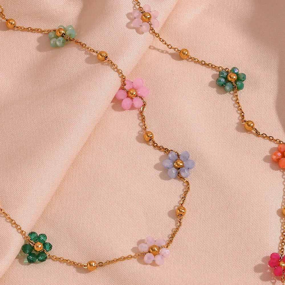 [ElanLuxe]Azalea Floral Gold Necklace