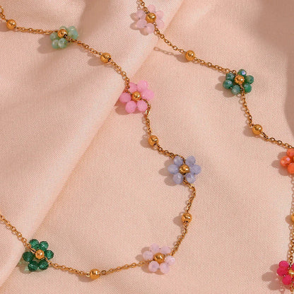 [ElanLuxe]Azalea Floral Gold Necklace