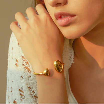 [ElanLuxe]Mallory Minimalist Gold Cuff