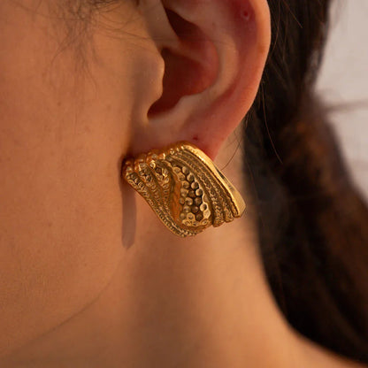 [ElanLuxe]Marigold Gold Earrings