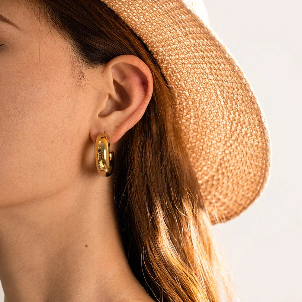 [ElanLuxe]Natalia Chunky Gold Hoops
