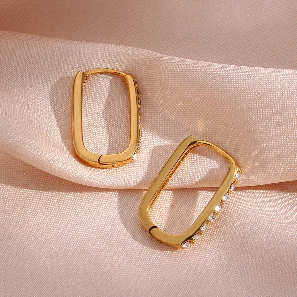 [ElanLuxe]Maya Gold Hoop Earrings