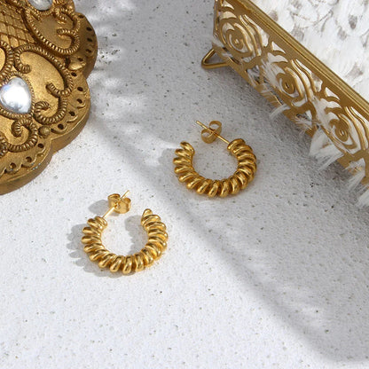 [ElanLuxe]Brynlee Twisted Earrings